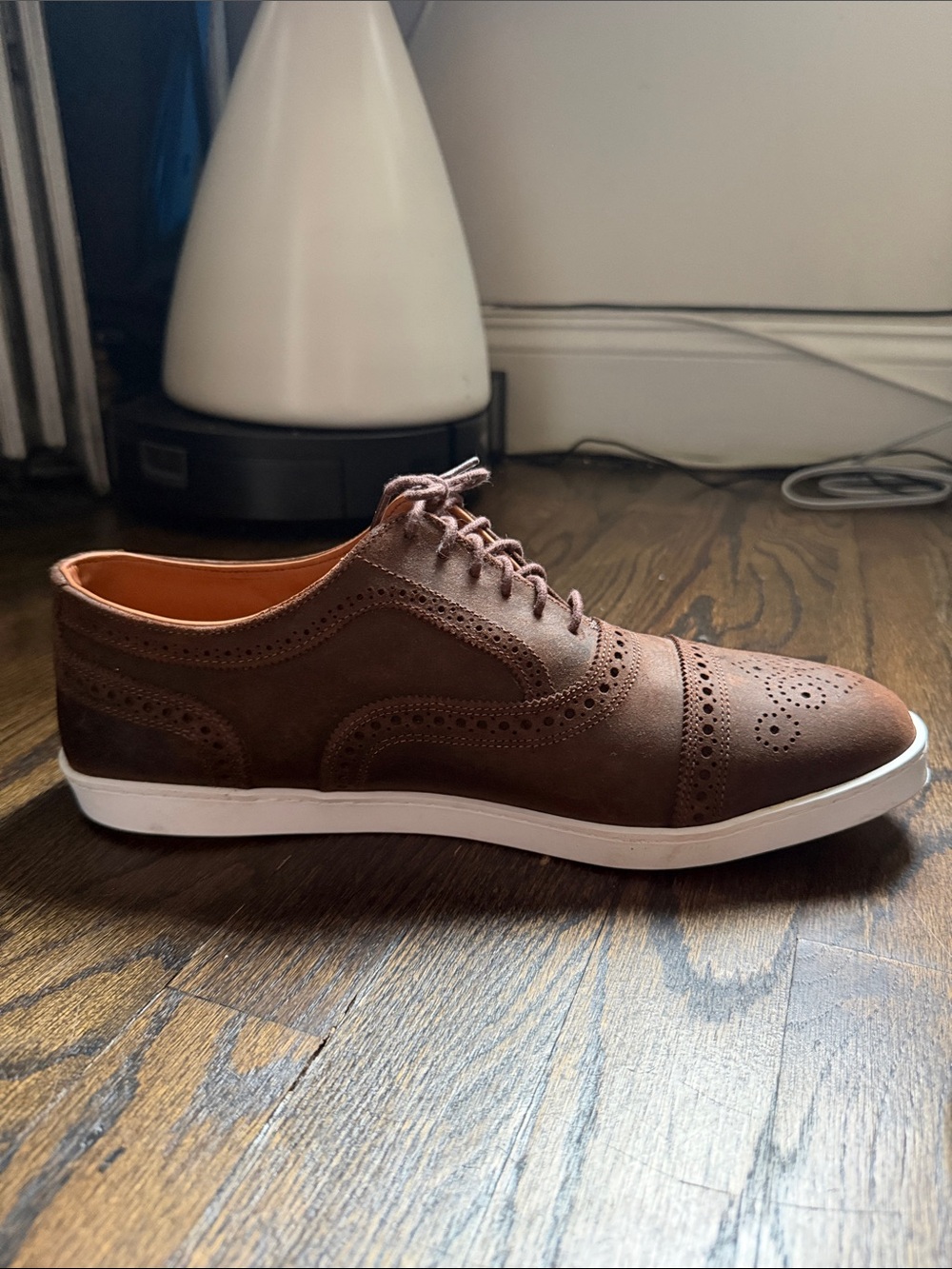 Allen Edmonds Brown Suede Brogue Derby Sneakers - Picture 5 of 5